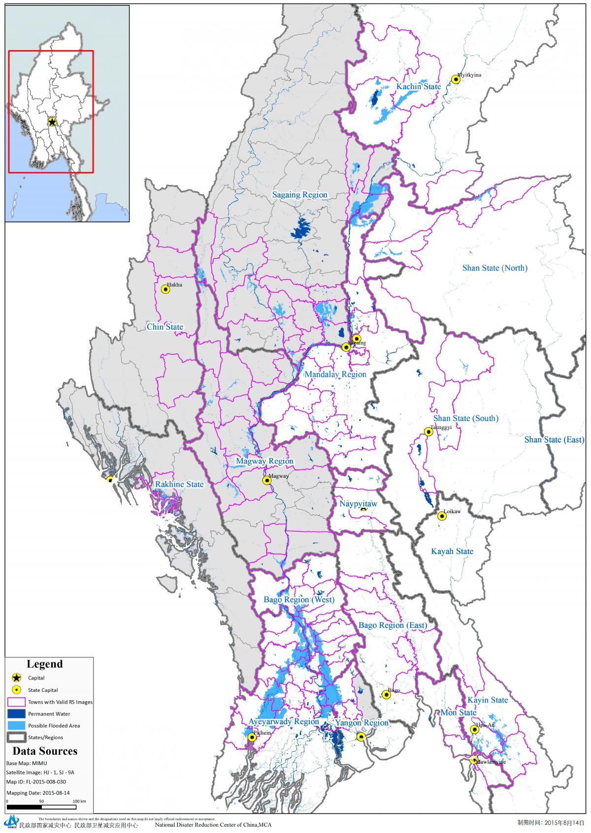 Mapa mimu Mjanmarsku