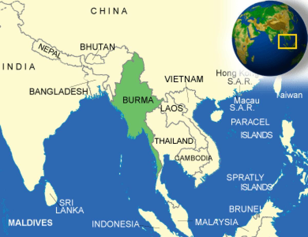 Barme alebo Mjanmarsko mapu