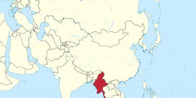 Mapa sveta Myanmar Barme