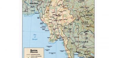 Mapa Myanmar s mestá